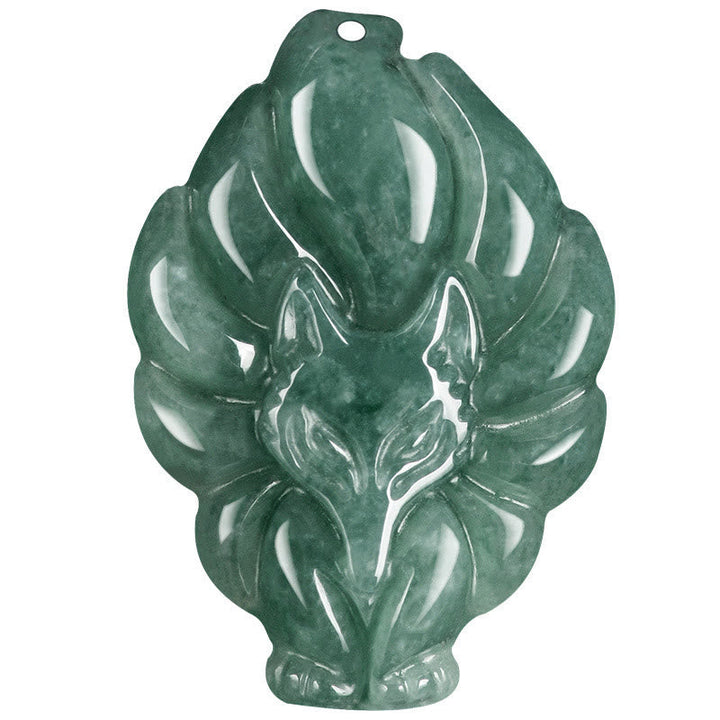 Jade Anhänger Loch grün Kette Stein