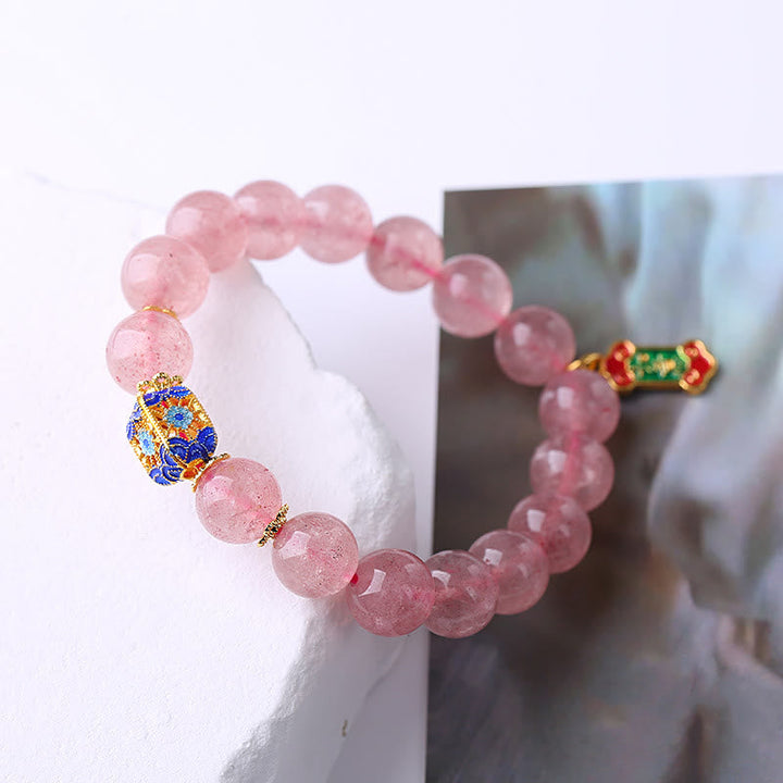 Armband Erdbeerquarz – Harmonie