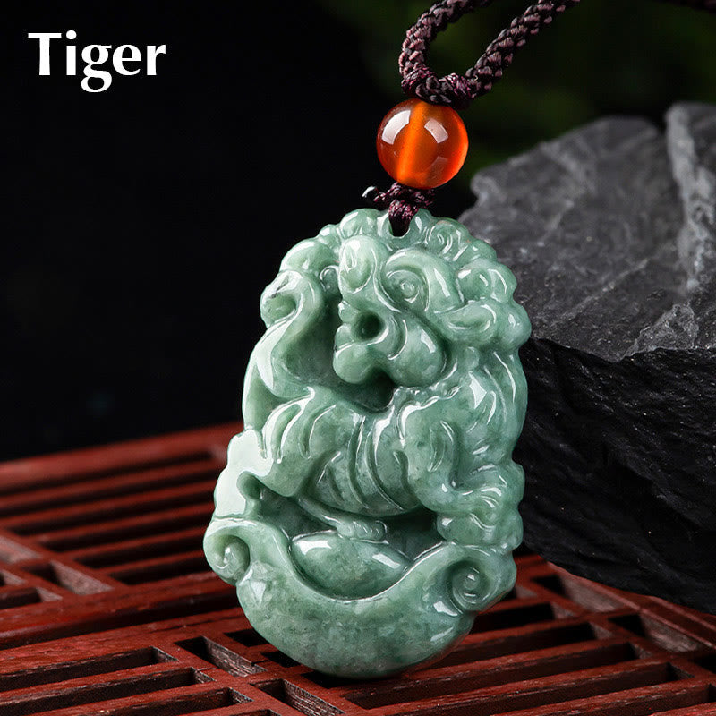 Kette Jade Chinesischer Tierkreis – Wohlstand & Fokus – Bild 16 – Jade Kette Chinesischer Tierkreis Tiger Anhänger Wohlstand Fokus Naturstein