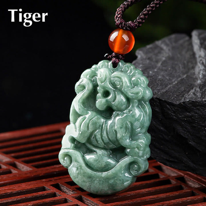 Kette Jade Chinesischer Tierkreis – Wohlstand & Fokus – Bild 16 – Jade Kette Chinesischer Tierkreis Tiger Anhänger Wohlstand Fokus Naturstein