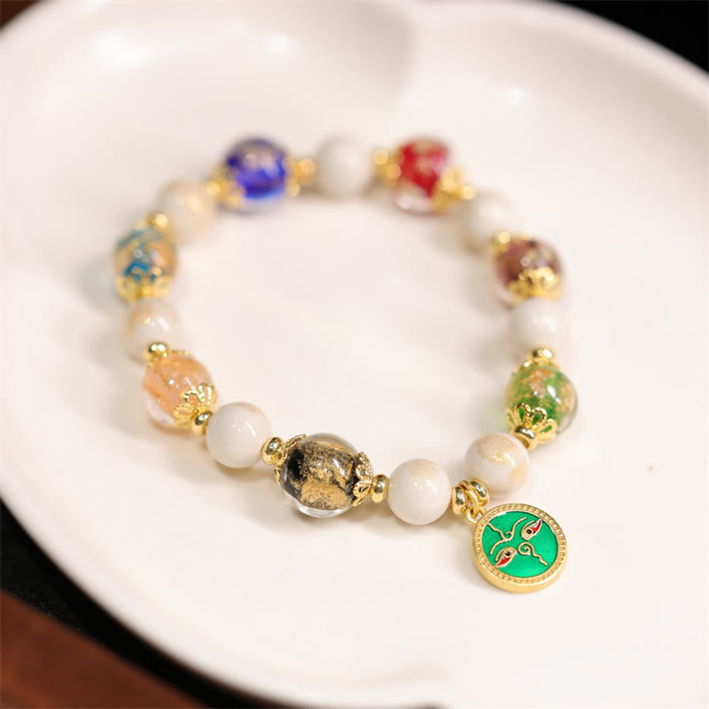 Armband – Wohlstand & Glück & Energie mit Perlen und Anhänger elegant