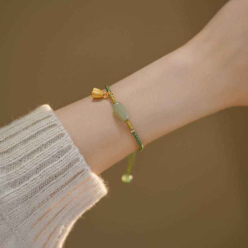 Armband Jade Lotus – Glück & Frieden