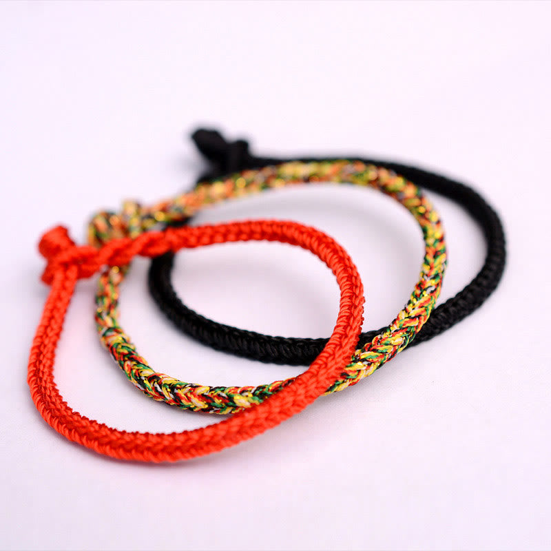 Armband Tibetisches 8-Faden Friedensknoten Schutz