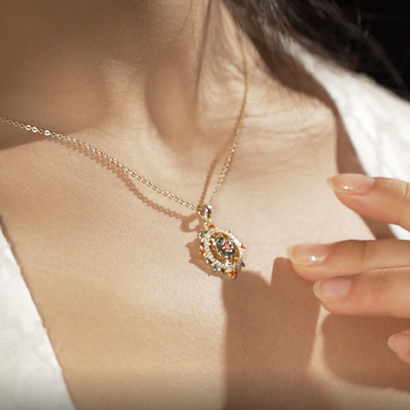 Kette Zirkonia Lotus Anhänger Schmuck Glücksbringer