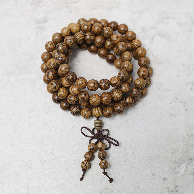 Mala 108 Perlen Sandelholz - Gebet Meditation