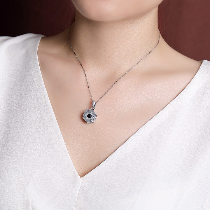 Anhänger Kette Tibetischer Hexagon Silber
