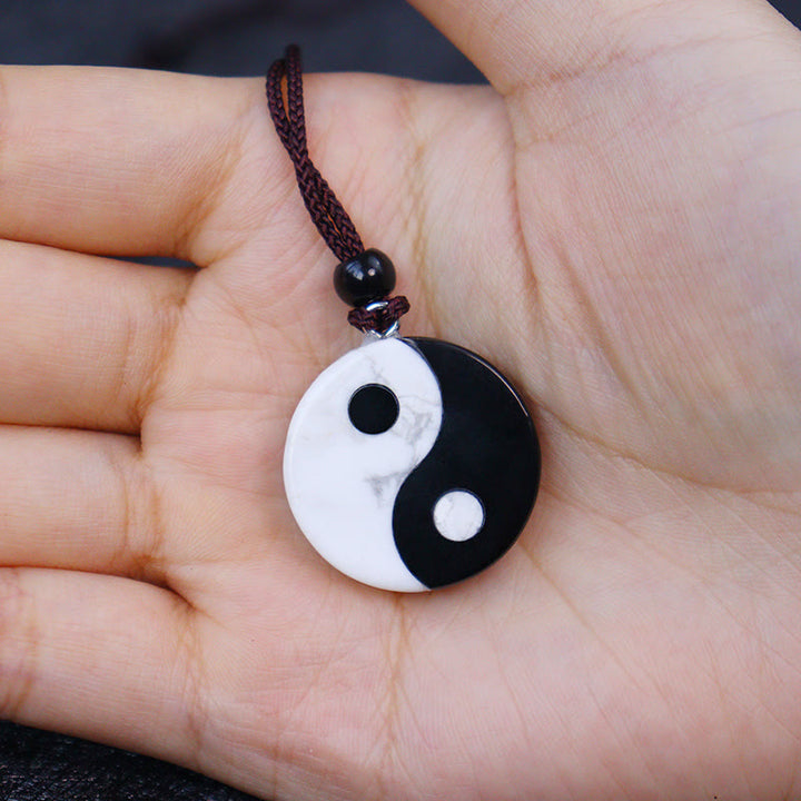 Yin Yang Anhänger Obsidian Stärke Hand Schmuck