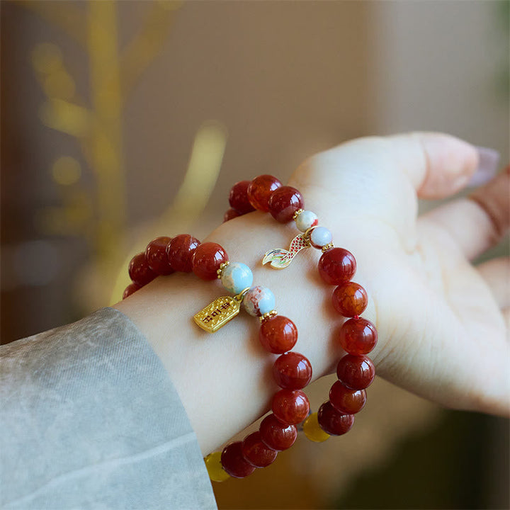 Armband Roter Achat – Frieden & Stärke