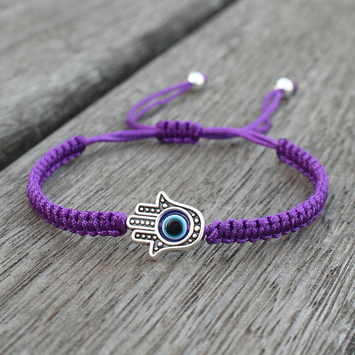Schutzarmband Hamsa Symbol Evil Eye Schnur
