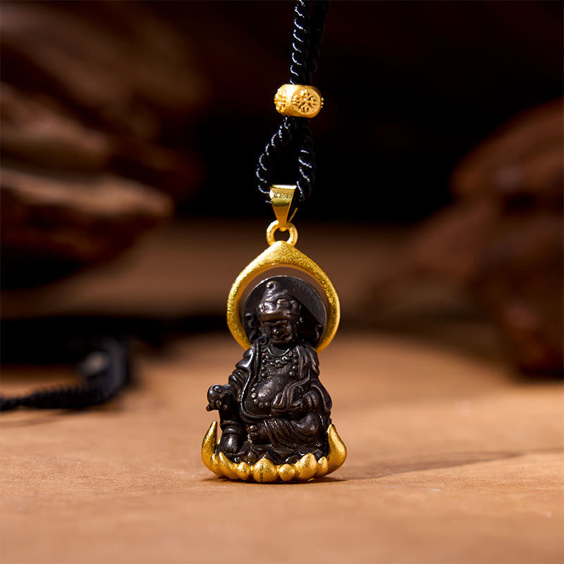 Kette Buddha Anhänger Gold Wohlstand Schutz