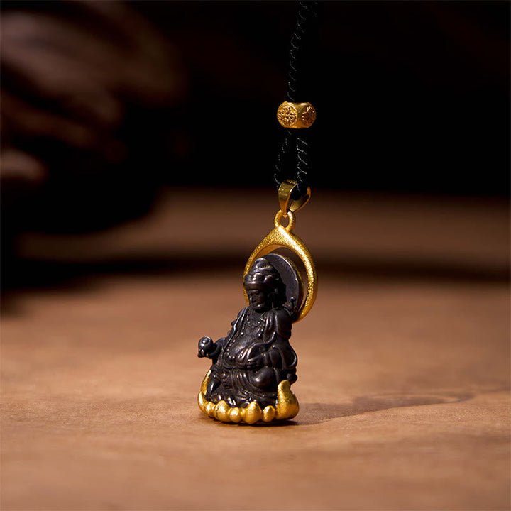 Kette Buddha Anhänger Gold Wohlstand Schutz