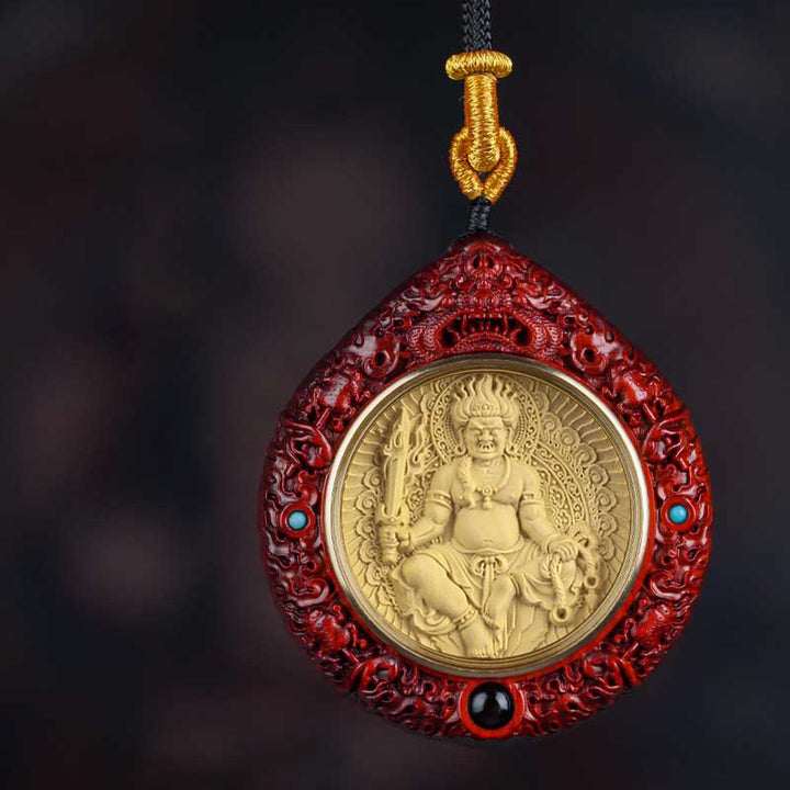 Kette Buddha Rot Cinnabar Zodiak Anhänger