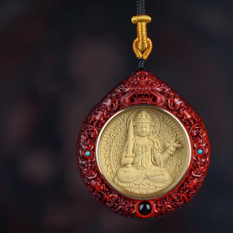 Kette Buddha Schmuck Anhänger Rot Zodiak
