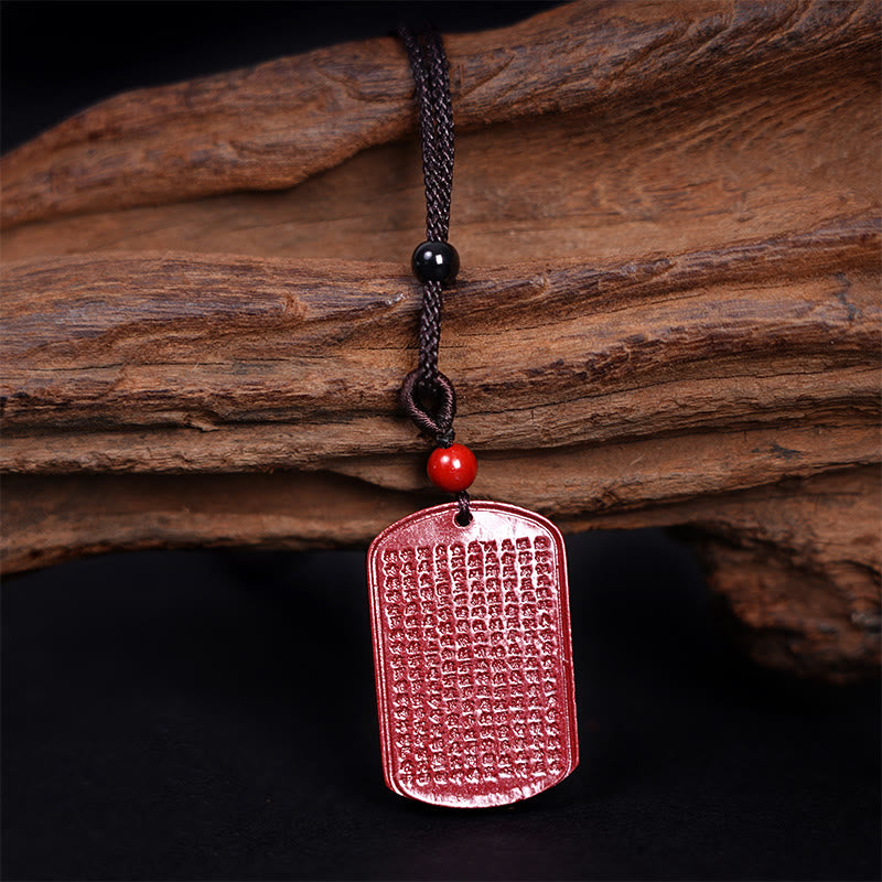 Kette Zinnober Lotus Herzsutra Graviert Segen