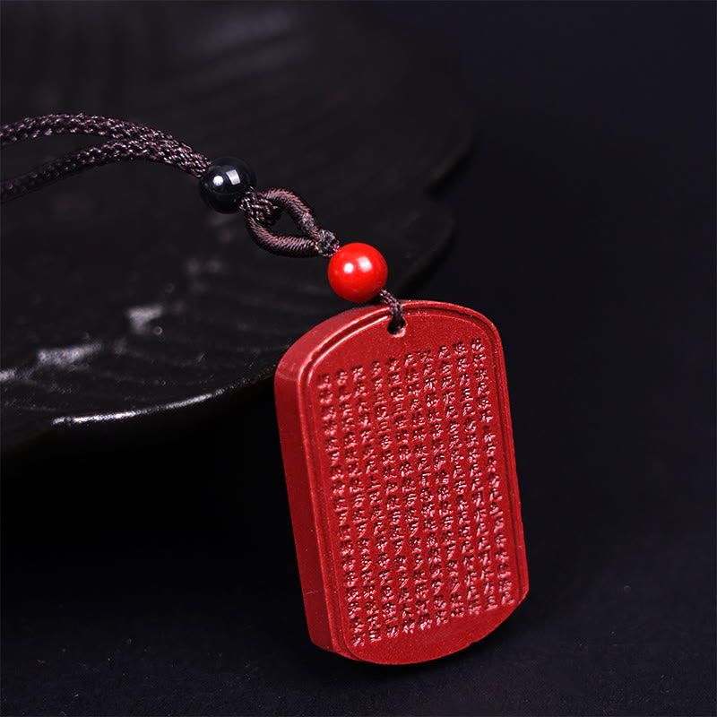 Kette Zinnober Lotus Herzsutra Graviert Segen