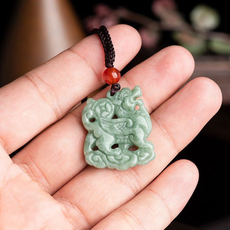 Anhänger Jade Drache Glück Premium