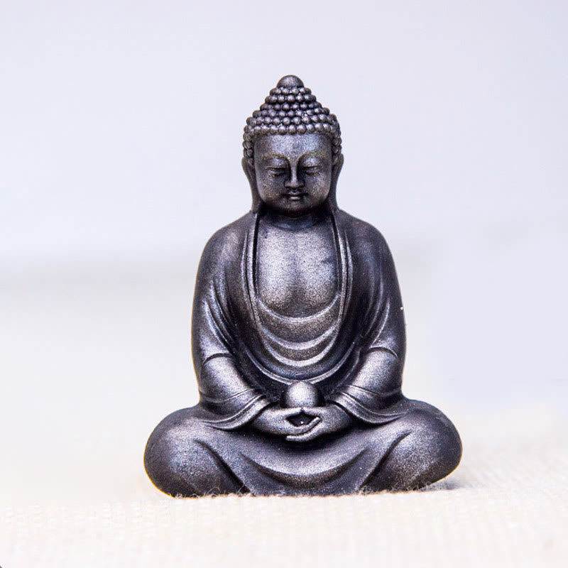 Buddha Meditation Tibetisch Rost Poliert