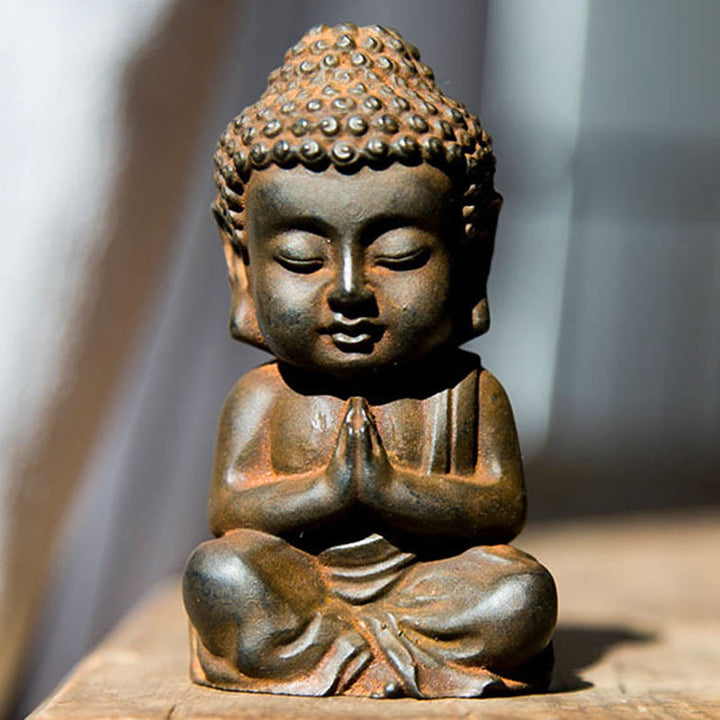 Shakyamuni Buddha Eisen Rost Klein Rost-Ausführung / Betender Buddha