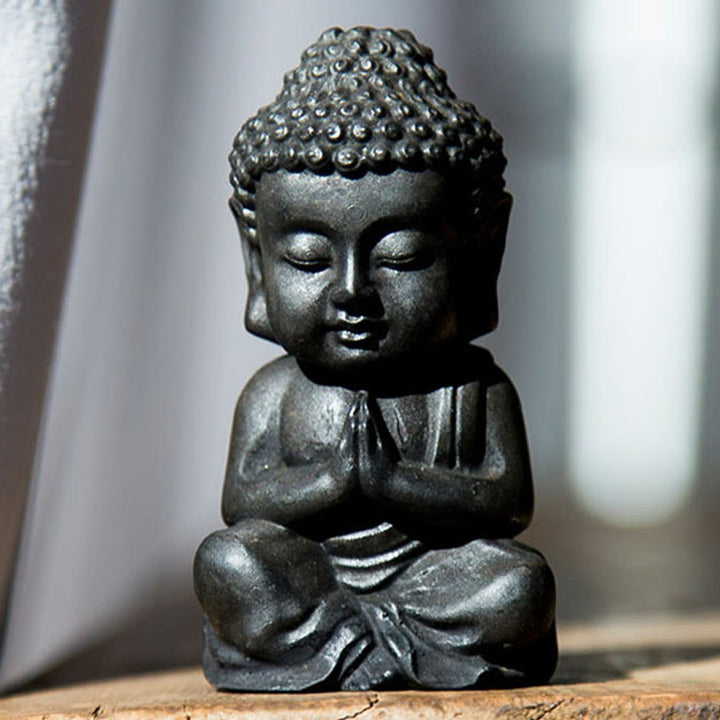 Shakyamuni Buddha Eisen Rost Klein Reguläre Ausführung / Betender Buddha