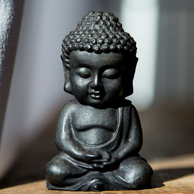 Shakyamuni Buddha Eisen Rost Klein Reguläre Ausführung / Meditierender Buddha