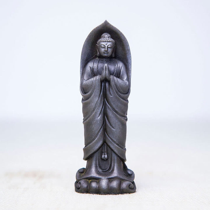 Shakyamuni Buddha Namaste Eisenpulver Harz Polierter Buddha