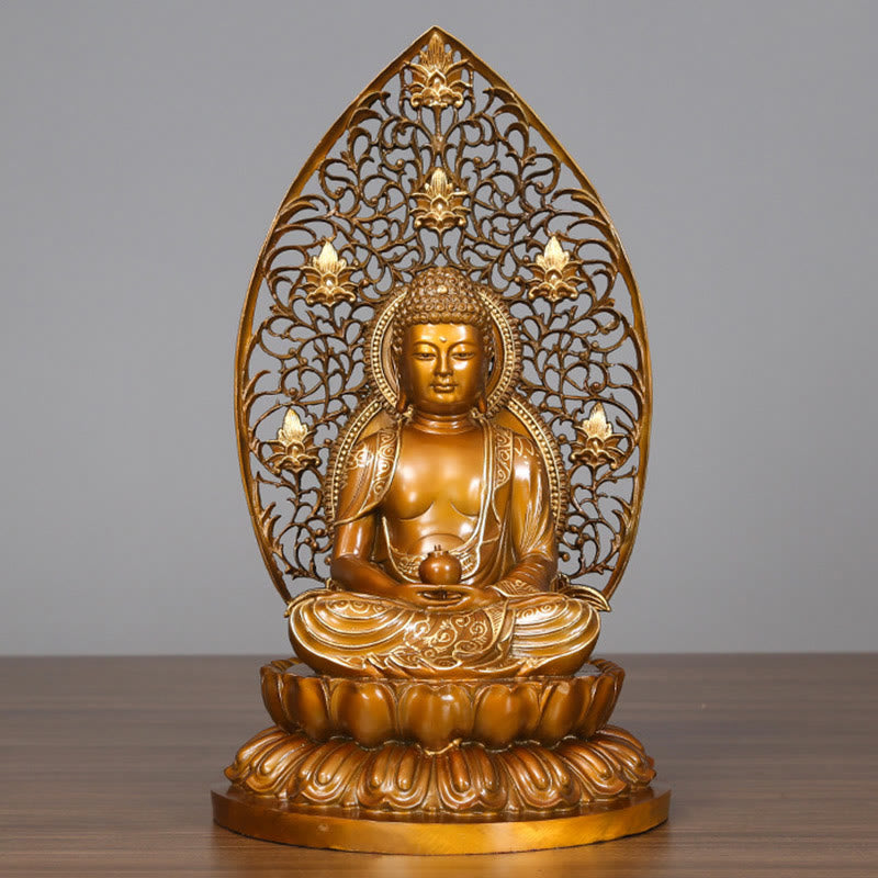 Amitabha Buddha Medizin Kupfer Serenität Medizin-Buddha