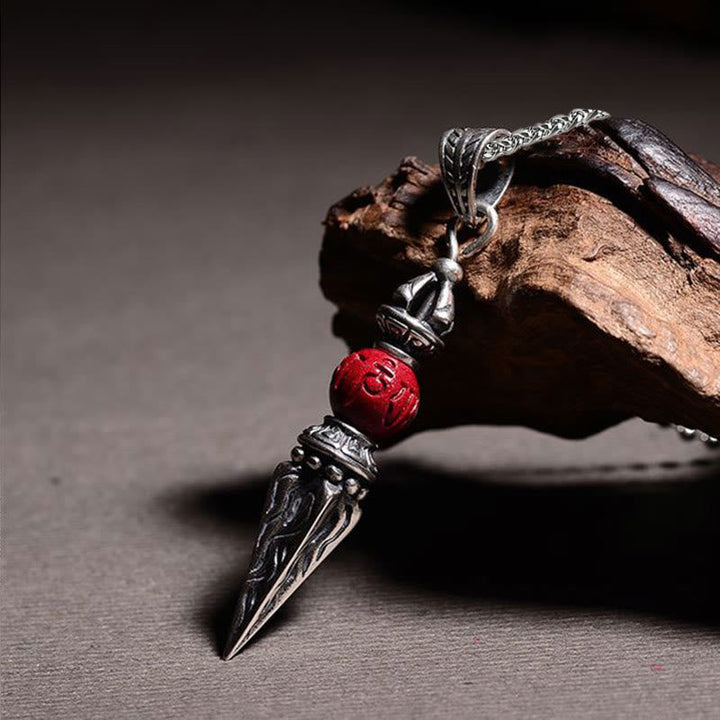 Zinnober Kette Vajra Sanskrit Schutz Segen