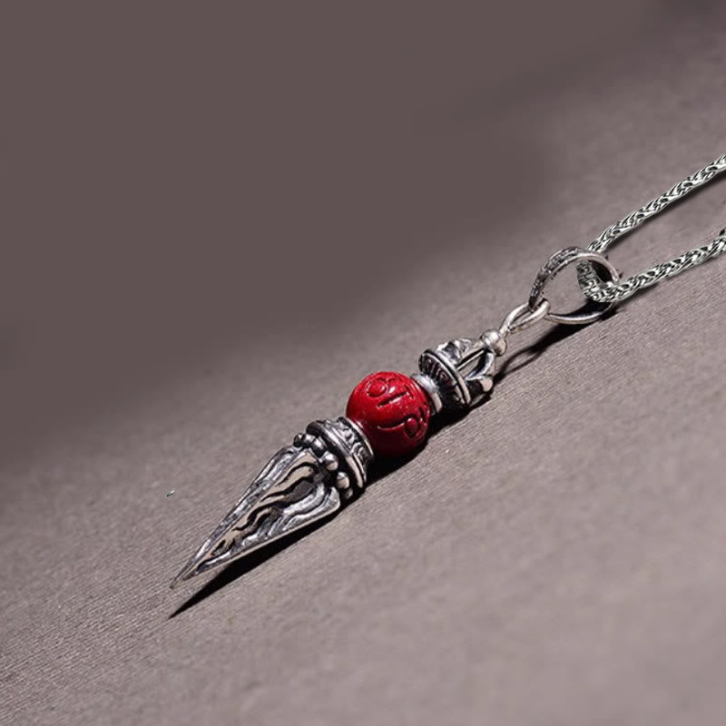 Kette Zinnober Sanskrit Vajra Anhänger Segen