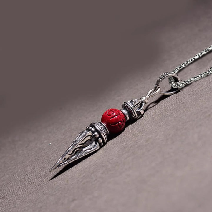 Kette Zinnober Sanskrit Vajra Anhänger Segen