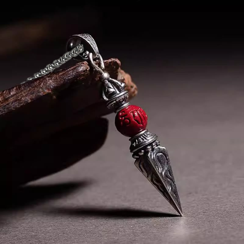 Kette Zinnober Anhänger Sanskrit Vajra Segen