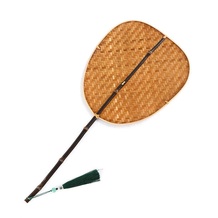 Chinesische Handfächer Bambus Geflochten Oval Purpurbambus / Konisch