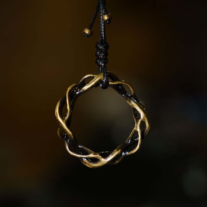 Anhänger Lotus Kette Kupfer Messing Vintage