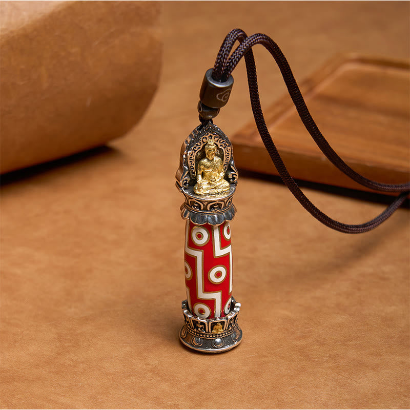 Kette Anhänger Tibetischer Dzi Buddha Segen