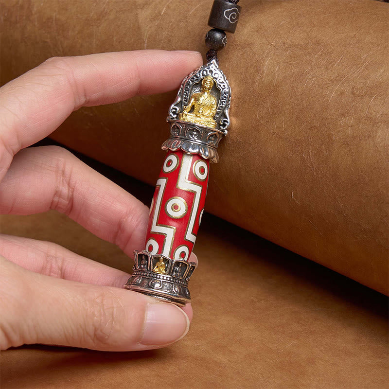 Kette Anhänger Tibetischer Dzi Buddha Schutz