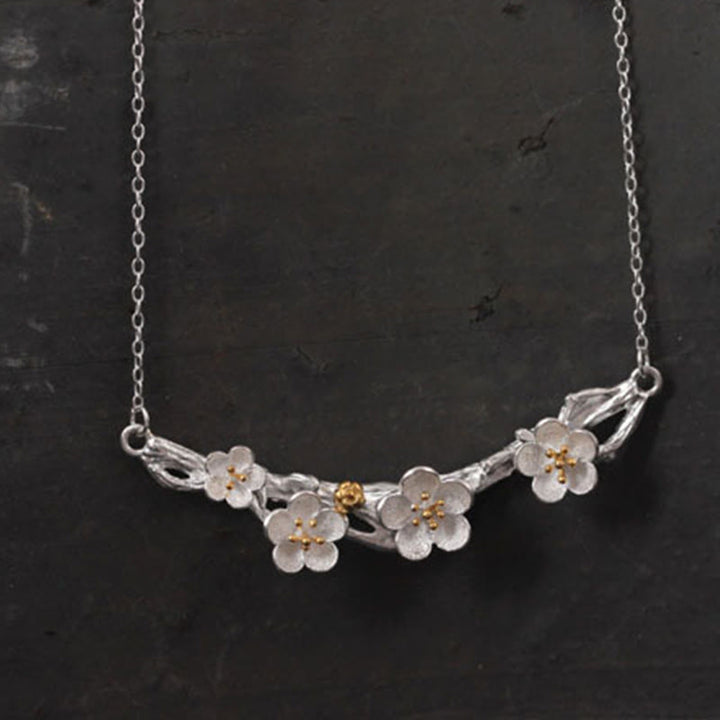 Kette Sterlingsilber Blüte Eleganz Anhänger
