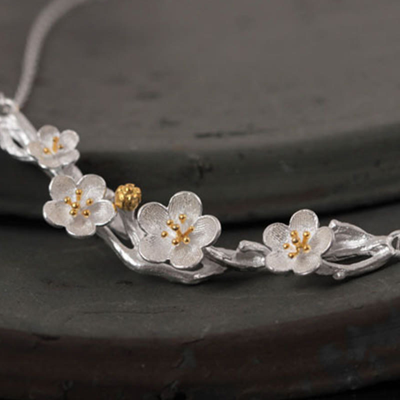 Kette Sterlingsilber Blütenform Eleganz Damenschmuck