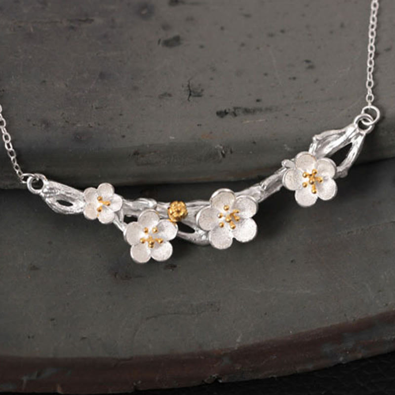 Kette Sterlingsilber Blüte Anhänger Eleganz
