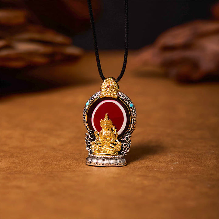 Avalokitesvara Dzi Anhänger Kette Tibet Heilung