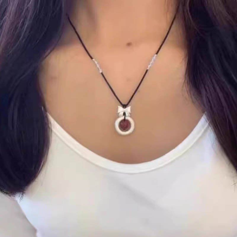 Anhänger, Kette, Roter Achat, Schmuck, Tragen