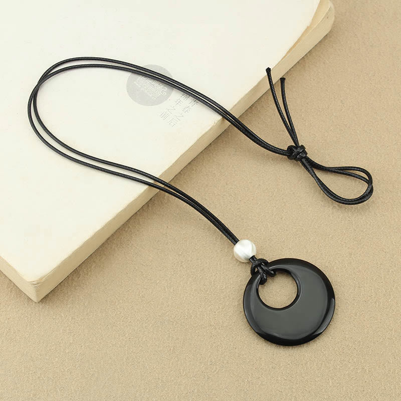 Anhänger Schwarzer Obsidian Liuli Schutz