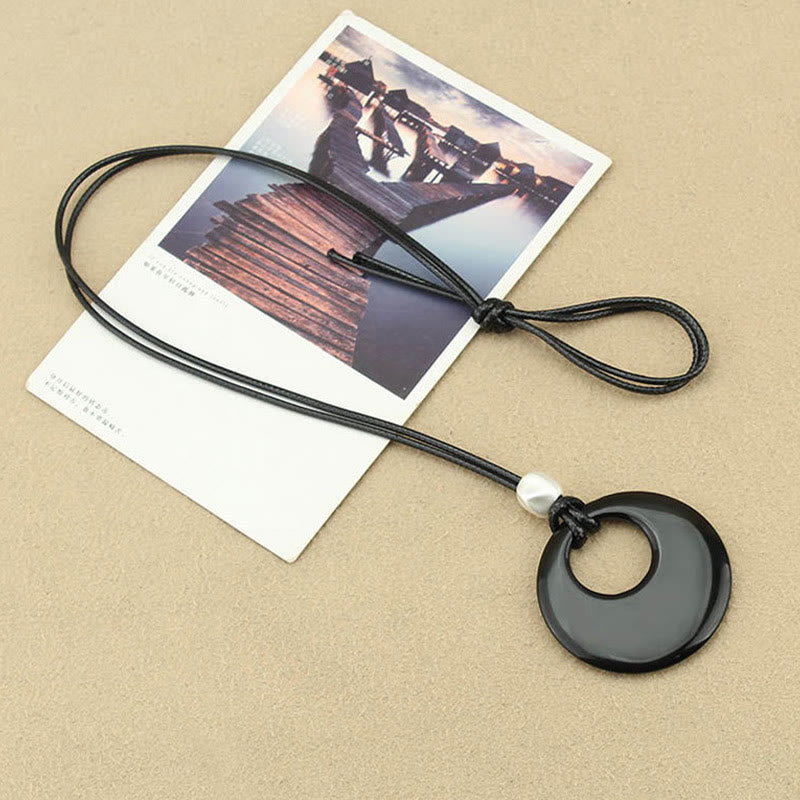 Kette Obsidian Liuli Kupfer Erfüllung