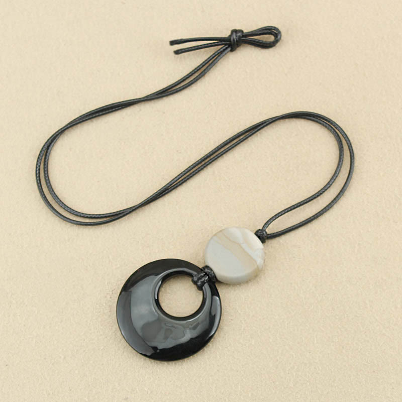 Kette Obsidian Jade Weiß Harmonie