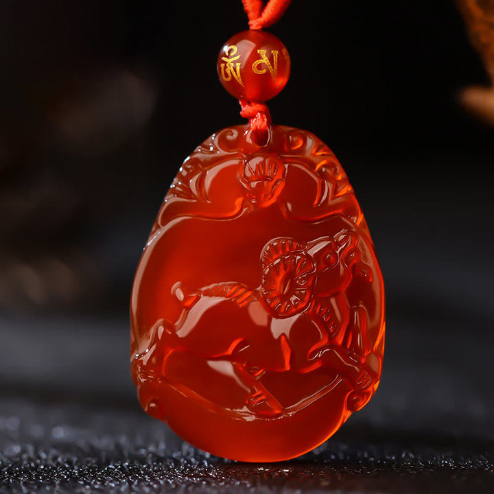 Kette Roter Achat Schlange Tierkreis Stein