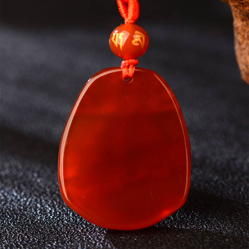 Kette Roter Achat Anhänger Stein Tierkreis