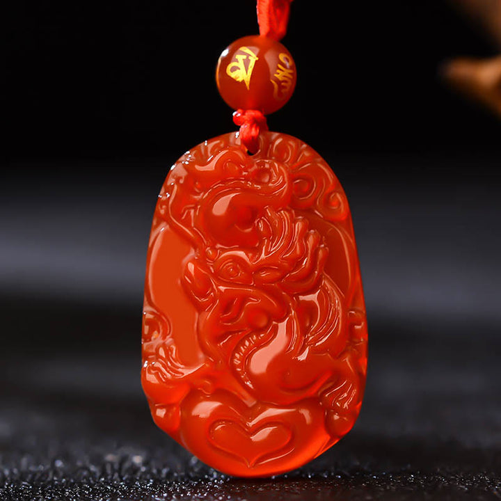 Kette Roter Achat Tierkreiszeichen – Glück Weisheit