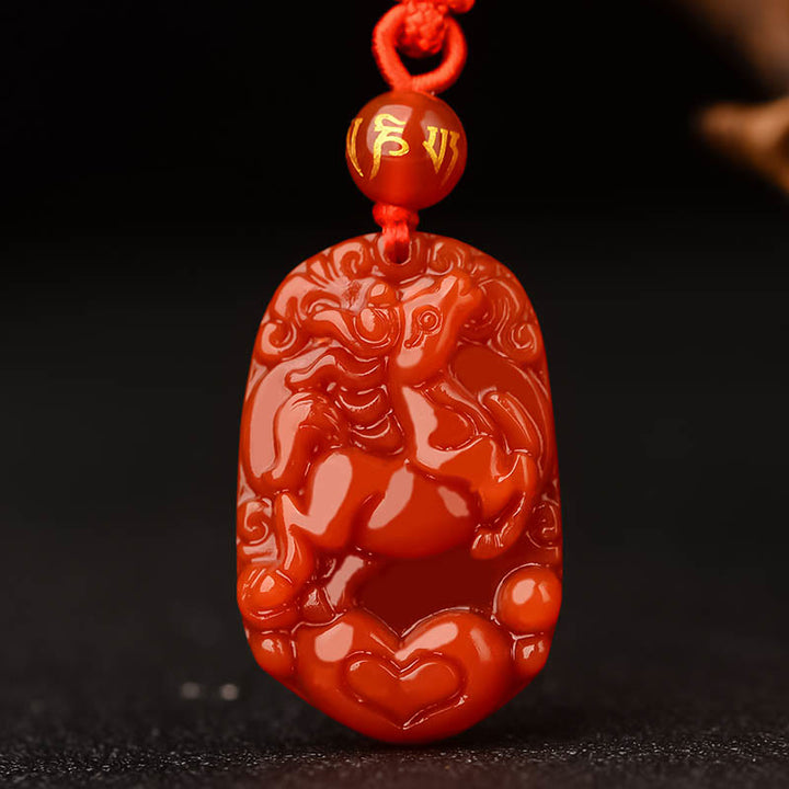 Kette Roter Achat Tierkreiszeichen – Segen Harmonie