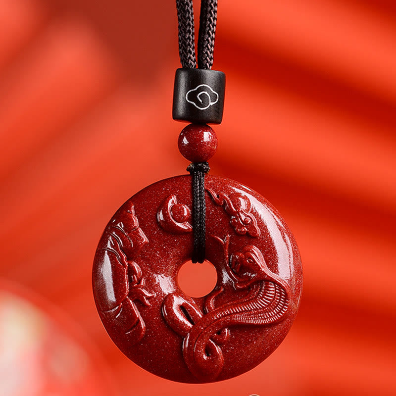 Zinnober Kette Tierkreis Frieden Harmonie
