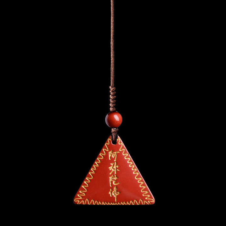 Kette Zinnober Amitabha Anhänger rot