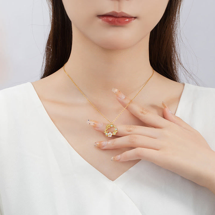 Kette, Gold, Blüte, elegant, Kristall