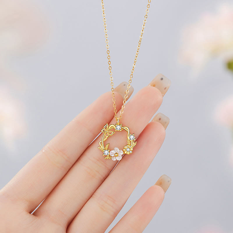 Kette, Gold, Blüte, elegant